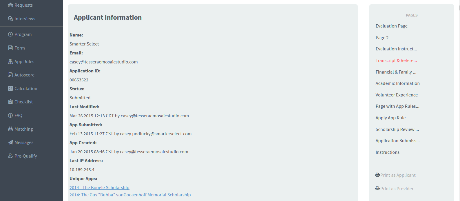 Application Navigation