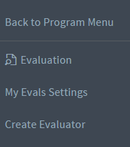 Evaluation Menu