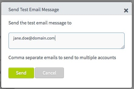 send test email message