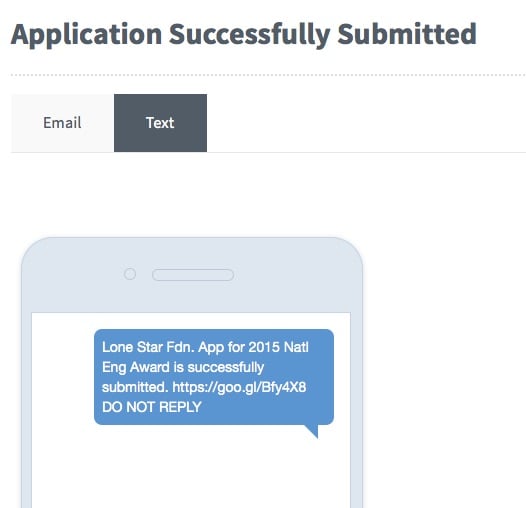 sms app submitted