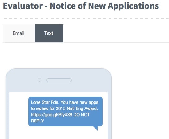 sms evaluator new apps