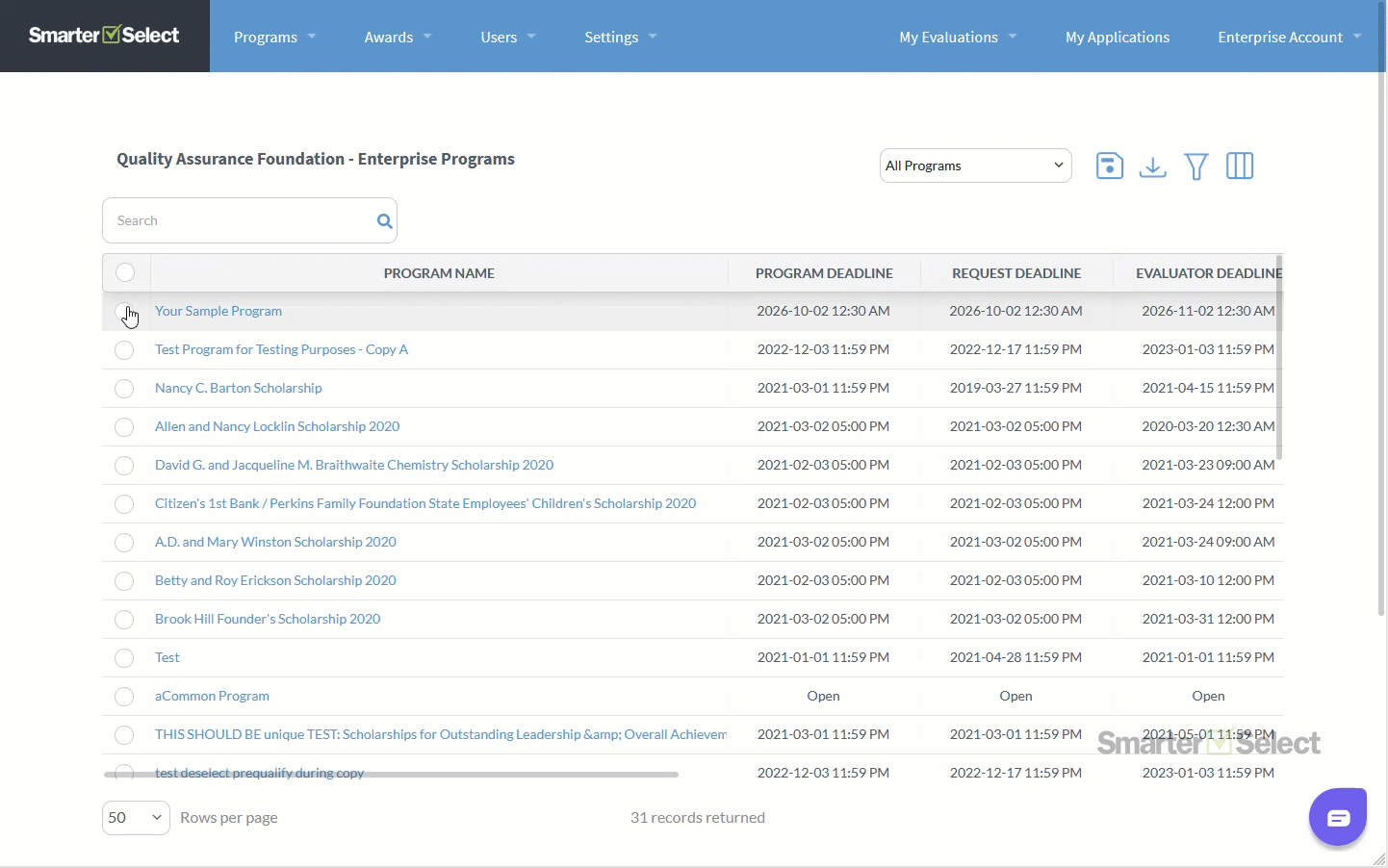 Program Categories quick demo